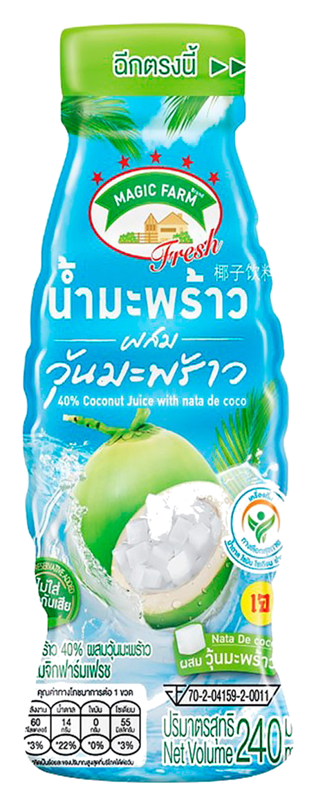 40 percent coconut juice