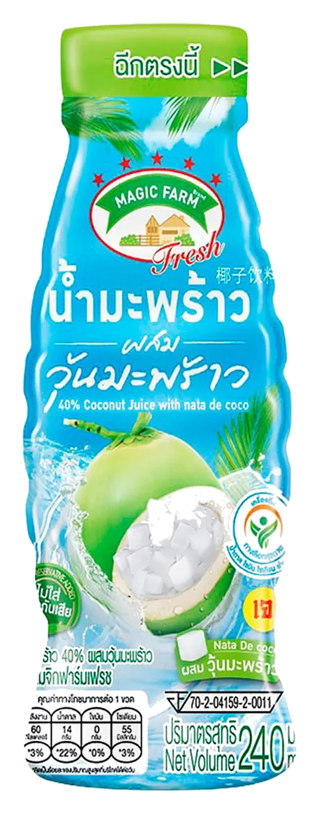 40 percent coconut juice